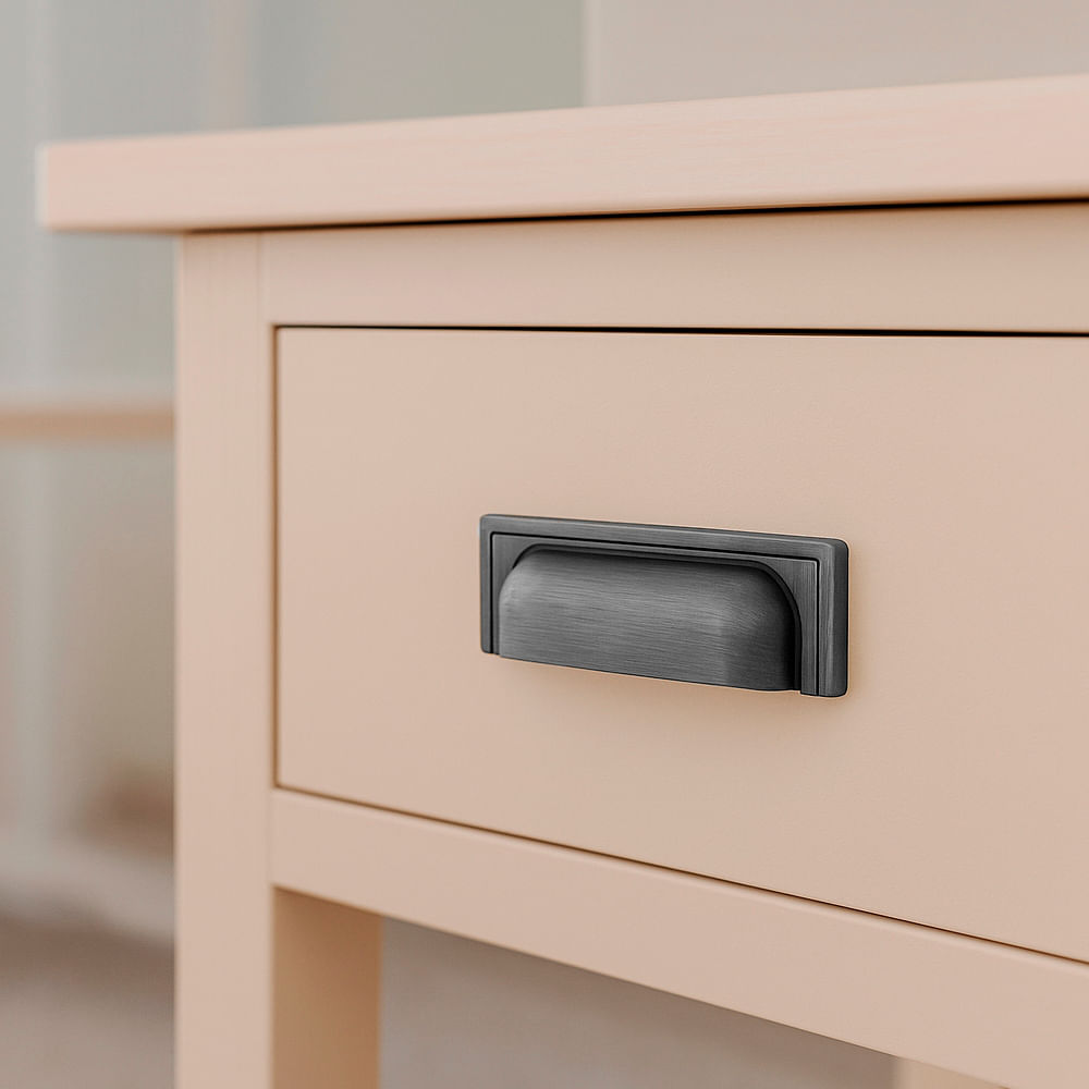 Puxador Plymouth 80mm Niquel Velho Zen01